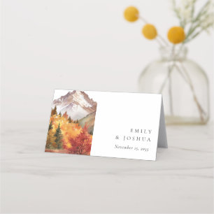 Cartão De Mesa Casamento Elegante de outono