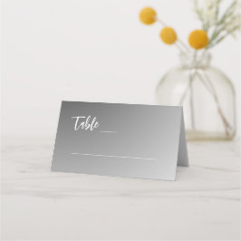 Cartão De Mesa Casamento Elegante em Preto e Branco