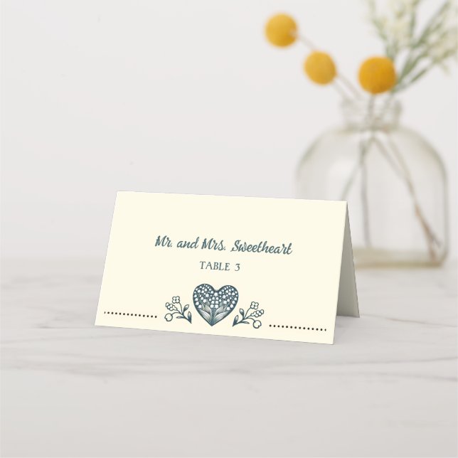 Cartão De Mesa Casamento Eterno Blooms (Frente)