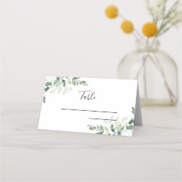Cartão De Mesa Casamento Eucalyptus Greenery Succulent