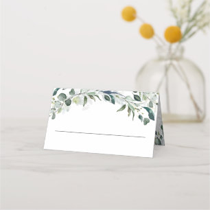 Cartão De Mesa Casamento Eucalyptus Greenery Watercolor