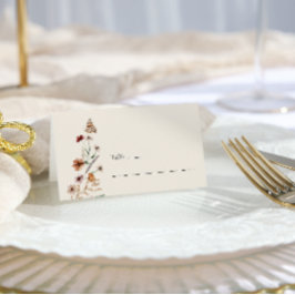 Cartão De Mesa Casamento Floral Boho