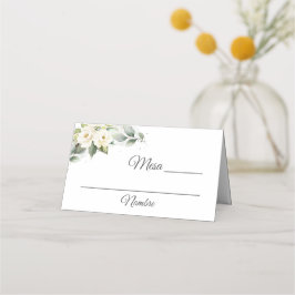 Cartão De Mesa Casamento Floral Boho Espanhol