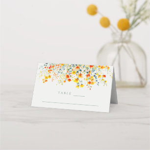 Cartão De Mesa Casamento Floral Bold Summer