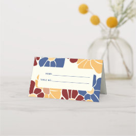 Cartão De Mesa Casamento Floral Chic Groovy Boho