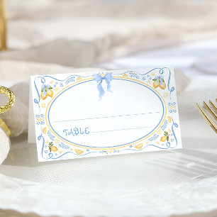 Cartão De Mesa Casamento Floral de Lemon Citrus