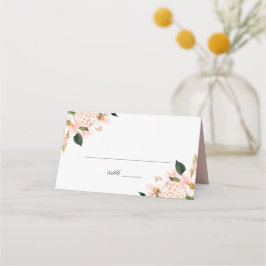 Cartão De Mesa Casamento Floral de primavera Blush