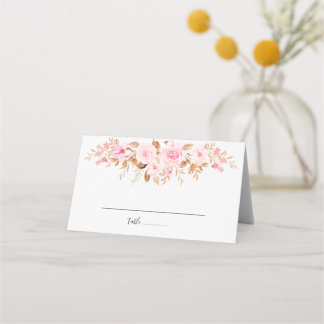 Cartão De Mesa Casamento Floral Mínimo Leaf Boho