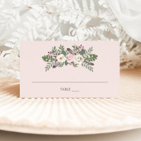 Casamento Floral Monograma Boho Rosa Mal-humorado