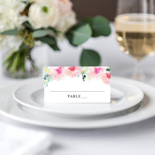 Cartão De Mesa Casamento Floral Primavera Blush Vintage