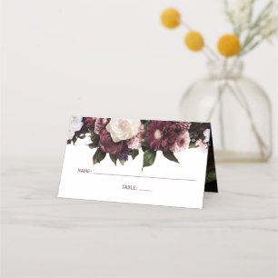 Cartão De Mesa Casamento Floral Rosa-Brilhante