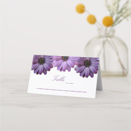 Cartão De Mesa Casamento Floral Roxo
