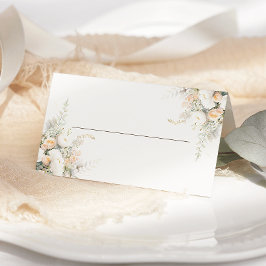 Cartão De Mesa Casamento Floral Rustic White