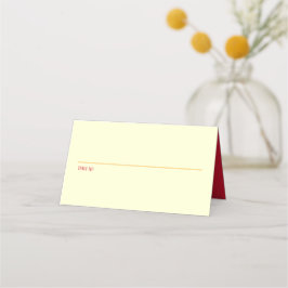 Cartão De Mesa Casamento Floral Vermelho e Laranja Brilhante e Co