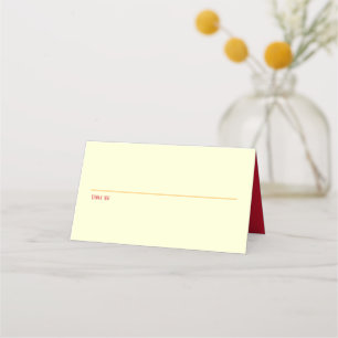 Cartão De Mesa Casamento Floral Vermelho e Laranja Brilhante e Co