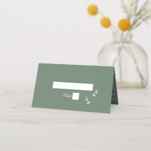Cartão De Mesa Casamento Formal De Azeitona Verde De Elegante