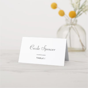 Cartão De Mesa Casamento Formal Simples