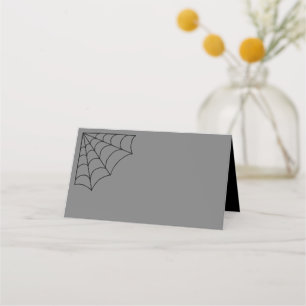 Cartão De Mesa Casamento Gótico de Aranhas e Cinzas