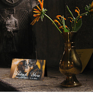 Cartão De Mesa Casamento Gótico Vitoriano Escuro Único