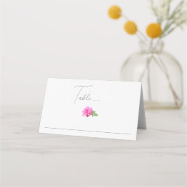 Cartão De Mesa Casamento Minimalista Clássico Rosa Pink