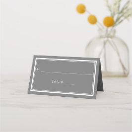 Cartão De Mesa Casamento Moderno Minimalista Cinza