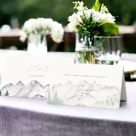 Cartão De Mesa Casamento na montanha Rustic Boho Colorado