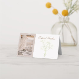 Cartão De Mesa Casamento na Praia Costeira | Mesa Boho Neutra Sua
