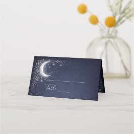 Cartão De Mesa Casamento no Bosque Celestial ao Luar