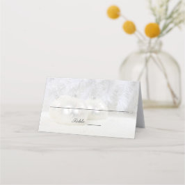 Cartão De Mesa Casamento no inverno de Natal Branco | Dobragem pe
