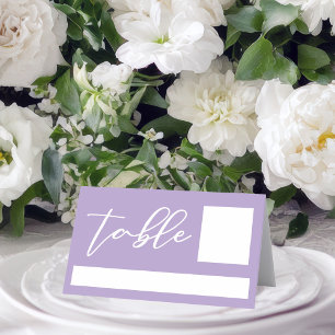 Cartão De Mesa Casamento Personalizado Lilac Roxo