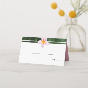 Cartão De Mesa Casamento Pink Frangipani Plumeria