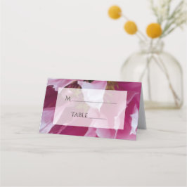 Cartão De Mesa Casamento Pink Peony Flower