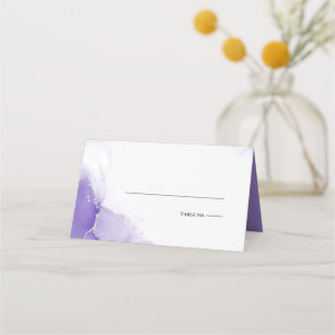Cartão De Mesa Casamento Prata Roxo Ametist