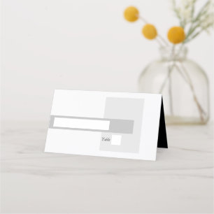 Cartão De Mesa Casamento preto e branco moderno