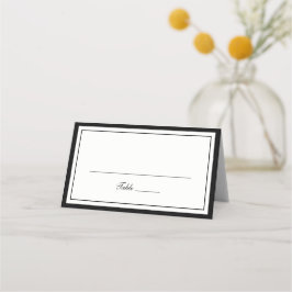 Cartão De Mesa Casamento Quadro de Borda Moderna Elegante