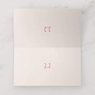 Cartão De Mesa Casamento Quente De Pássaro Rosa