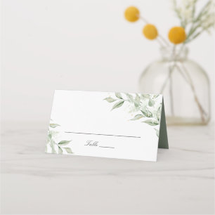 Cartão De Mesa Casamento Respiratório de Bebê do Branch Olive