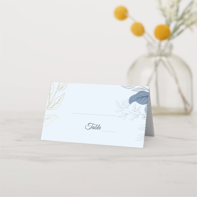 Cartão De Mesa Casamento Romântico à Beira-Mar (Frente)