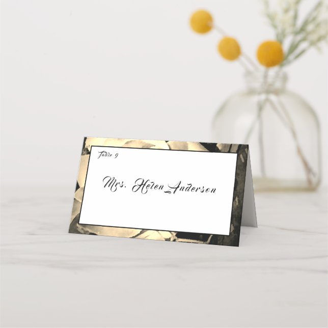 Cartão De Mesa Casamento Rosa Elegante Católico (Frente)