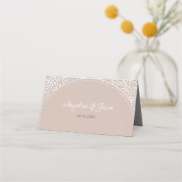 Cartão De Mesa Casamento Rosa Empoeirado