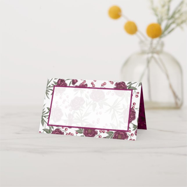 Cartão De Mesa Casamento Rosa Marrom (Frente)