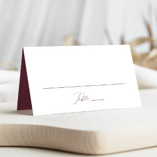 Cartão De Mesa Casamento Roxo de Letra Moderna e Elegante