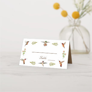 Cartão De Mesa Casamento Rufous Hummingbird