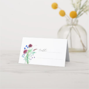 Cartão De Mesa Casamento Russo Floral De Aquarela Puro