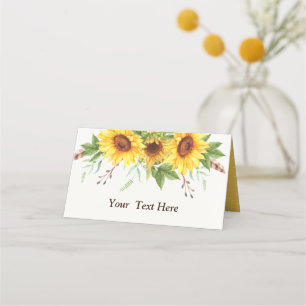 Cartão De Mesa Casamento Rustic Boho da Elegante Watercolor