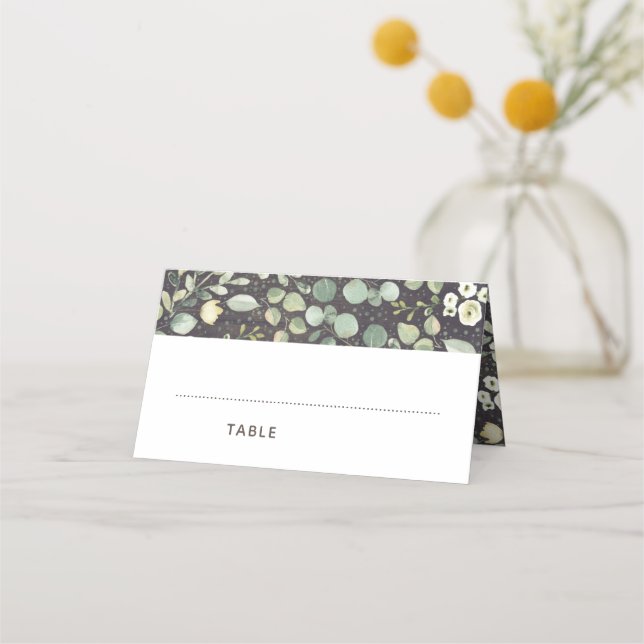 Cartão De Mesa Casamento Rustic Greenery | Parte especial (Frente)