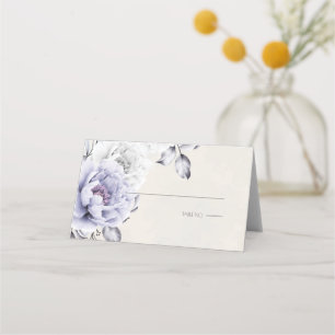 Cartão De Mesa Casamento Rustic Lilac e Alabaster Peony Floral