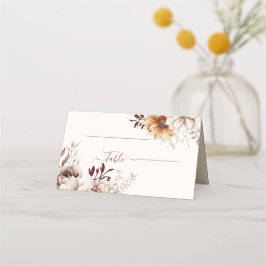 Cartão De Mesa casamento rústico elegante floral boho  