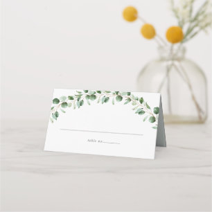 Cartão De Mesa Casamento Rustico Eucalyptus Greenery Dobrado
