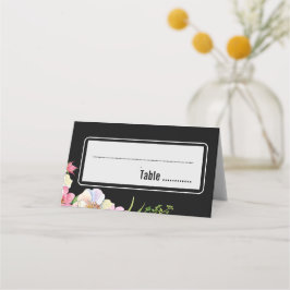 Cartão De Mesa Casamento Simples De Fotografias De Flores Rosa